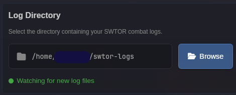 Log directory setting