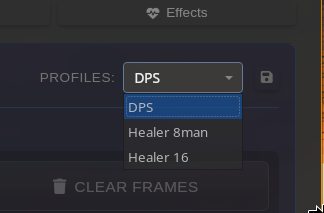 Profile selector on the Overlays tab